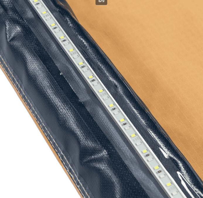 ARB Schwarzes Alu-Markisenzelt 3000mm mit LED-Licht