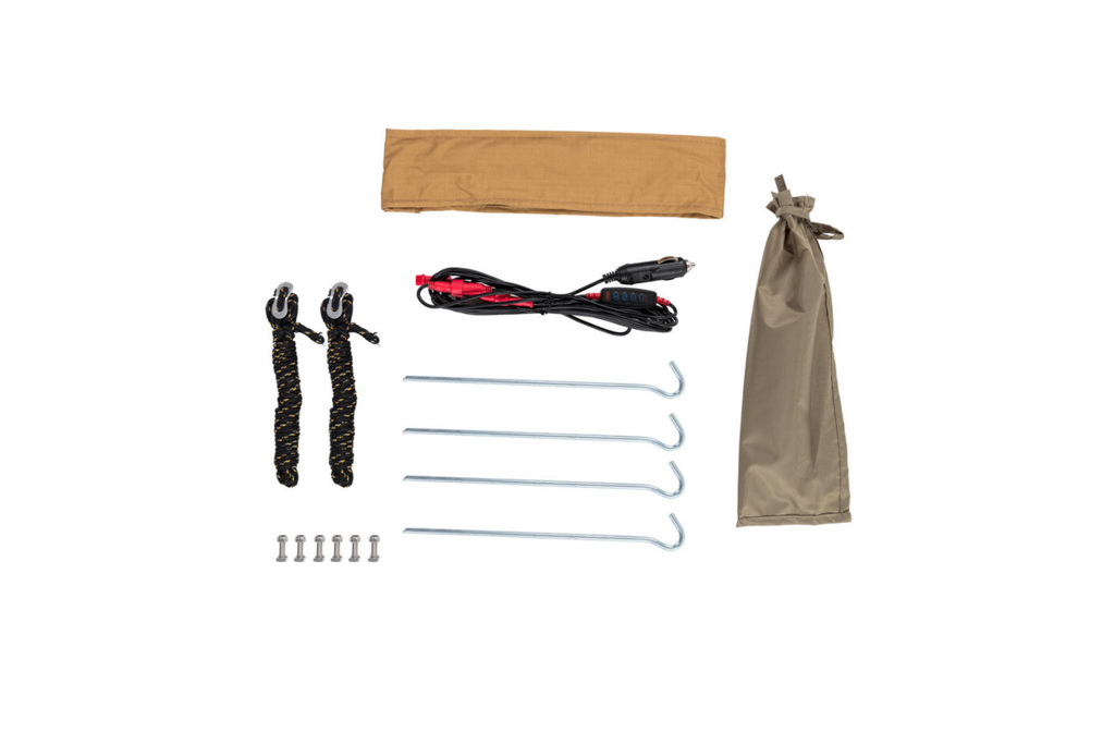 ARB Schwarzes Alu-Markisenzelt 3000mm mit LED-Licht