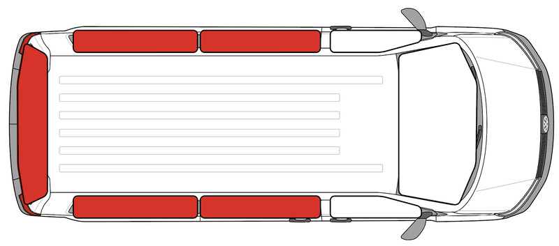 Thermomatten langer Radstand Wohnraum mit Saugnapfbefestigung für Ford Custom