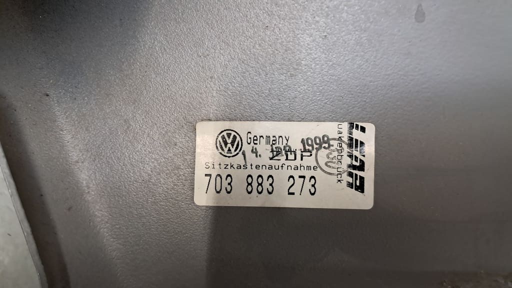 Sitzkastenausnahme von VW T3