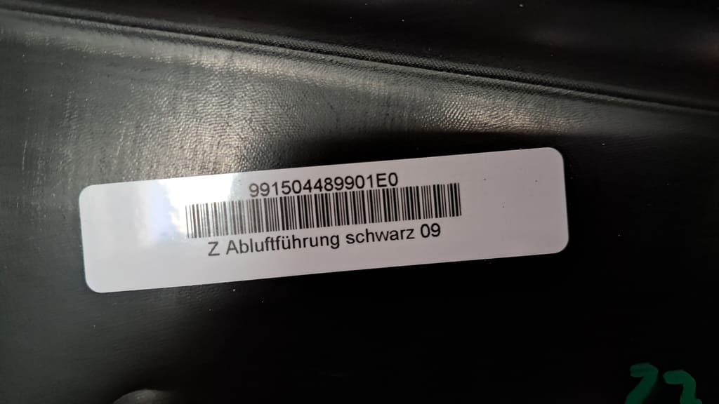 Luftführung für die Kühlerhalterung der Frontstoßstange 09 für Porsche 911