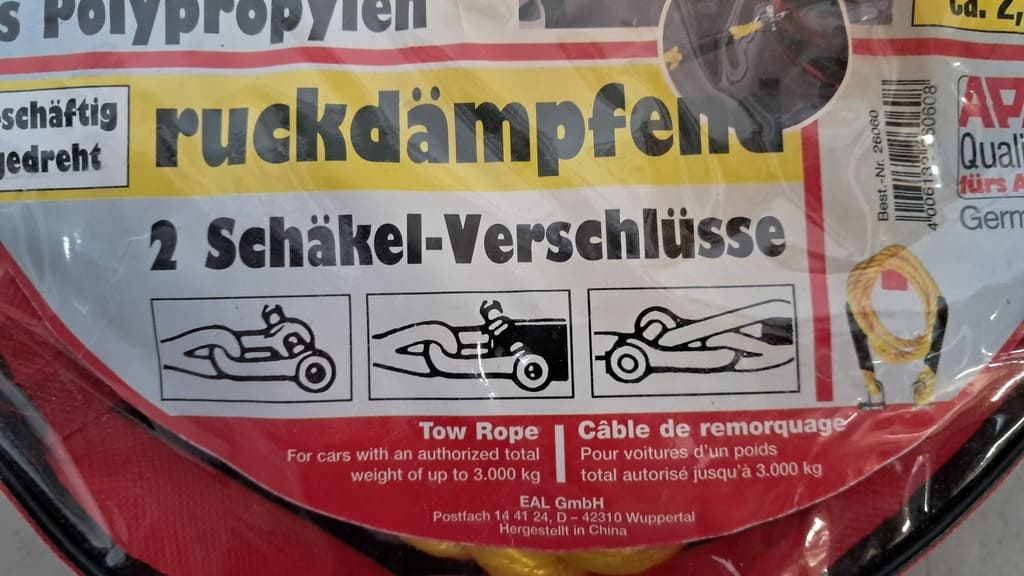 APA Abschleppseil inkl. Schäkel