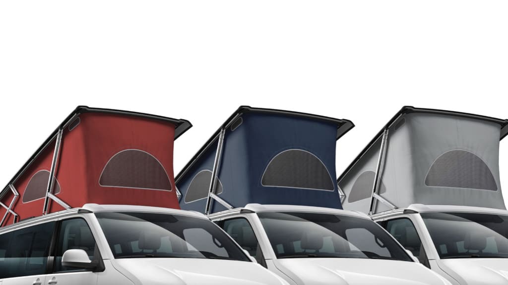 Faltenbalg für Aufstelldach mit Fenster grau VW T6 California