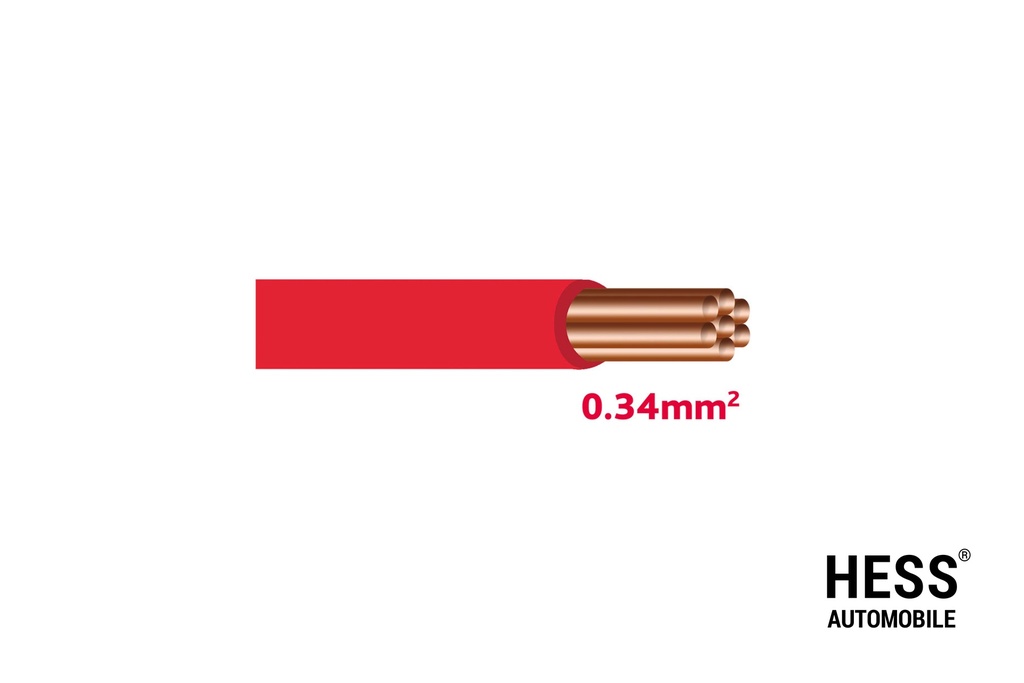 Autolichtkabel 0.34 mm rot