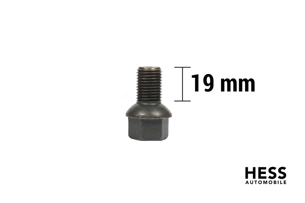 Radschraube M14x1.5 L19 KH19 SW19 Kugel R14 verzinkt schwarz