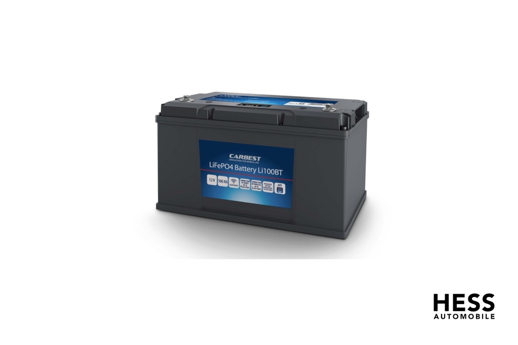 Carbest Lithium-Batterie Li100BT mit Bluetooth-Technologie