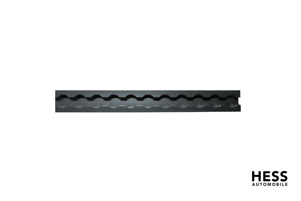 Airlineschiene Alu 34mm, eckig schwarz eloxiert (ohne Bohrung)