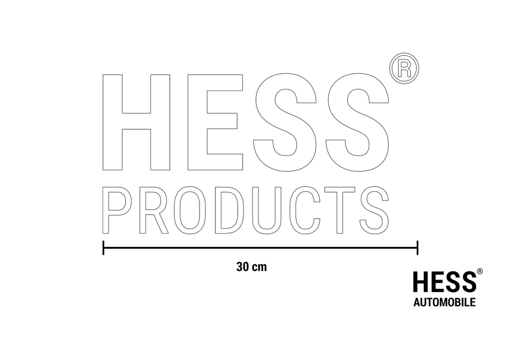 HESS PRODUCTS Sticker 30cm white